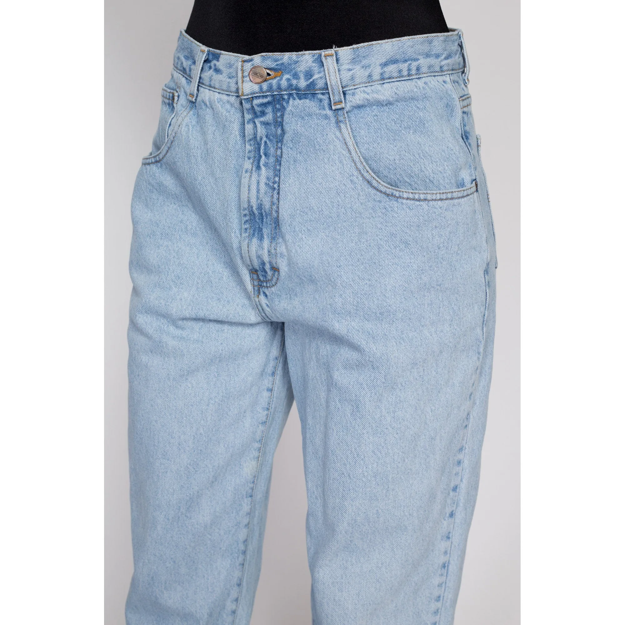 33x32 90s Light Wash High Waisted Dad Jeans Unisex