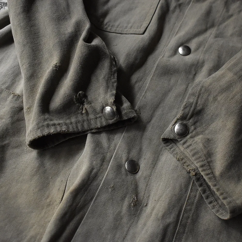 40's～50's CONE FABRICS シャンブレーショップコート 230408H