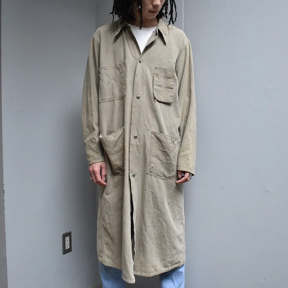 40's～50's CONE FABRICS シャンブレーショップコート 230408H