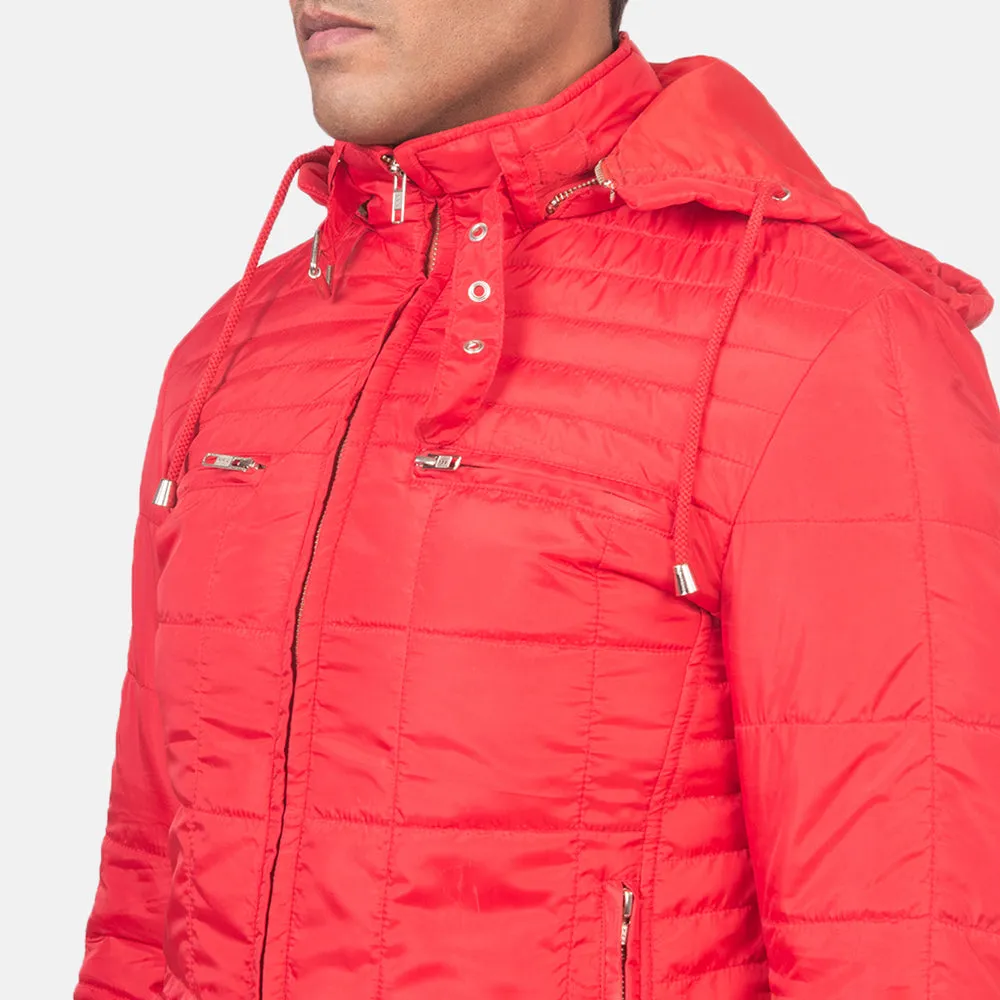 Alps Quilted Red Windbreaker Jacket