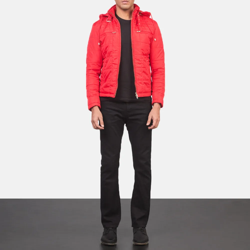 Alps Quilted Red Windbreaker Jacket