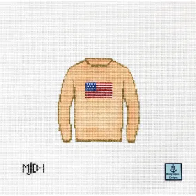 American Flag Sweater (Cream)