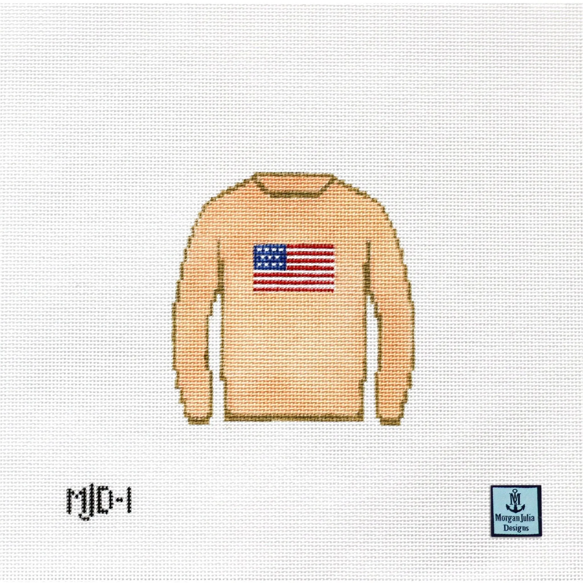 American Flag Sweater (Cream)