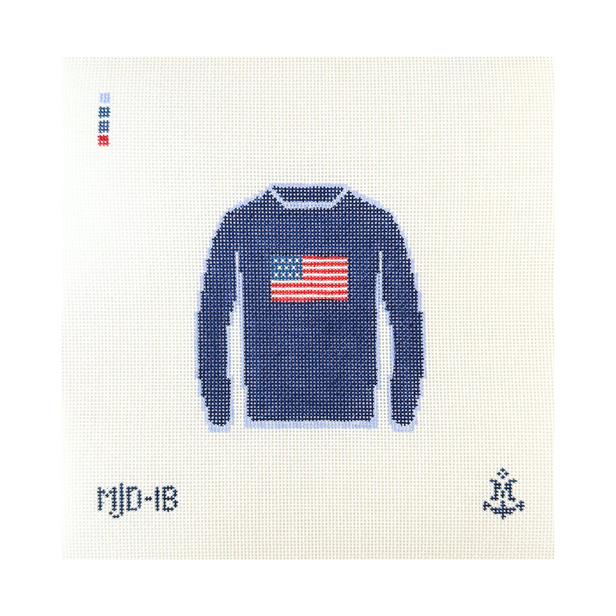 American Flag Sweater Navy - Wholesale