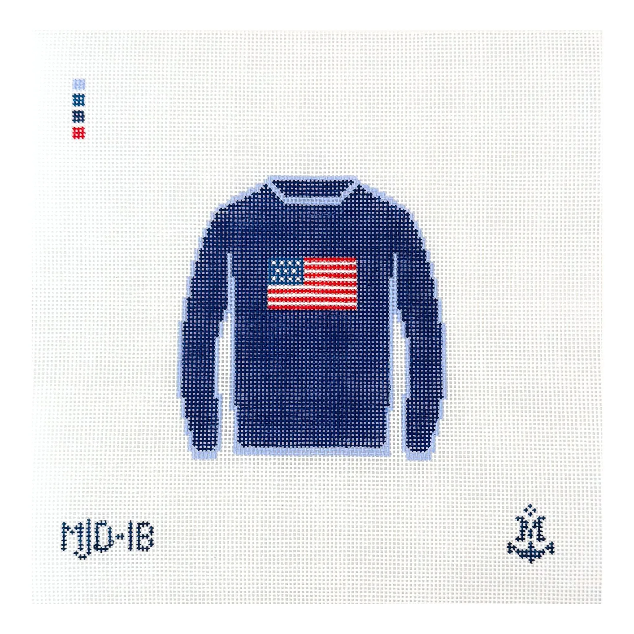 American Flag Sweater (Navy)