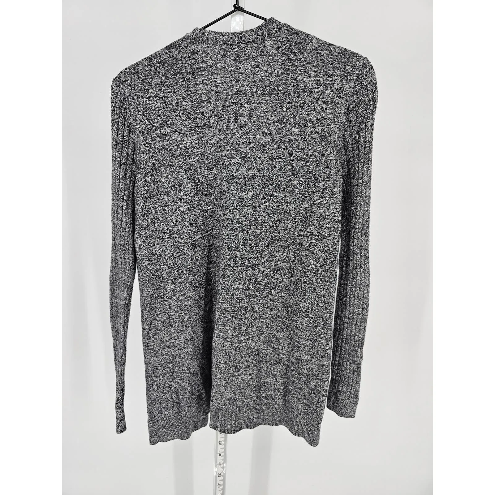 Apt 9 womens Sz M Open Front Lightweight Cardigan Sweater Gray Ribbed