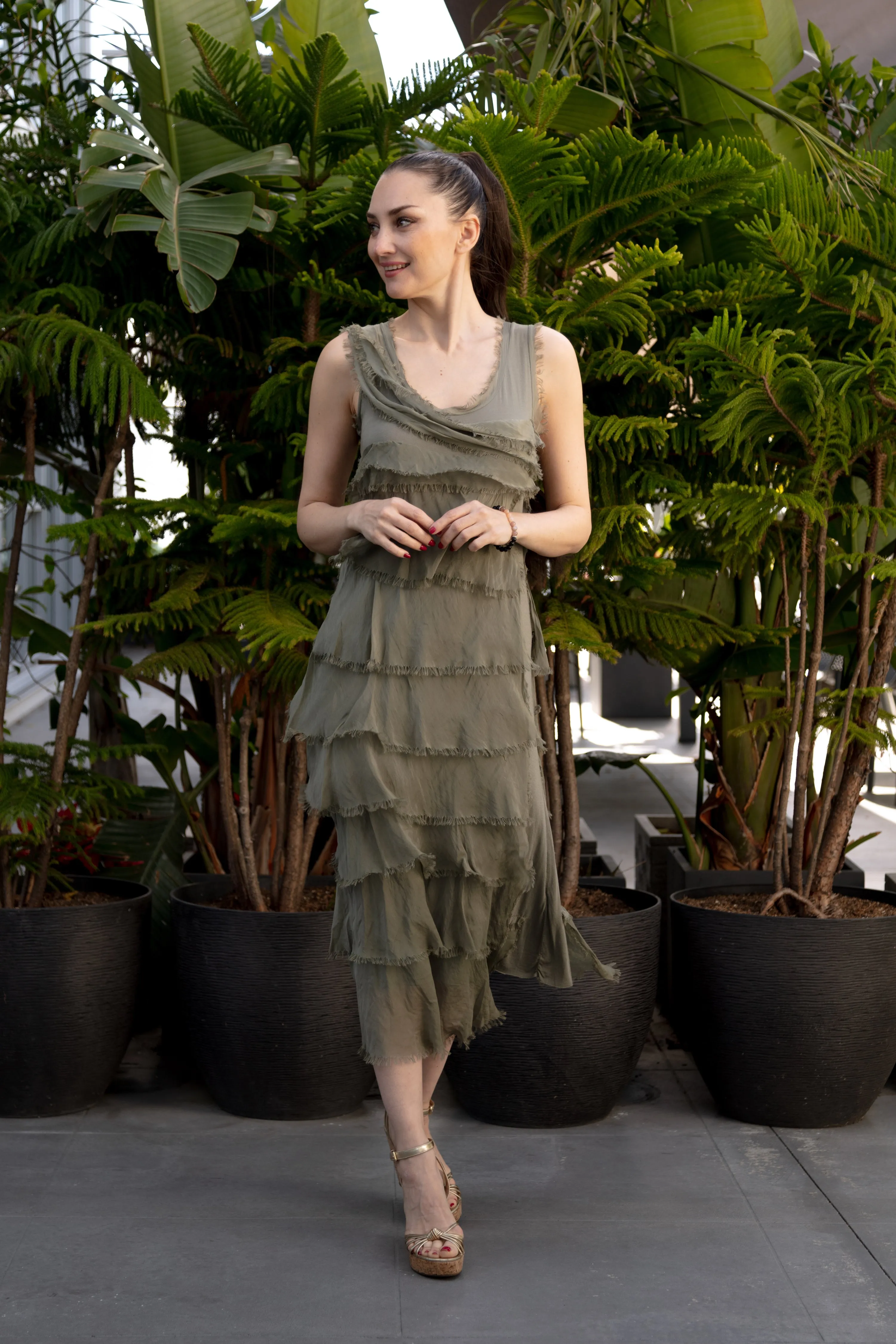 Ashton Frayed Maxi Dress