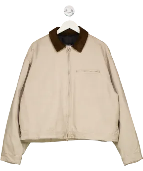 ASOS Beige Contrast Bomber Jacket UK M