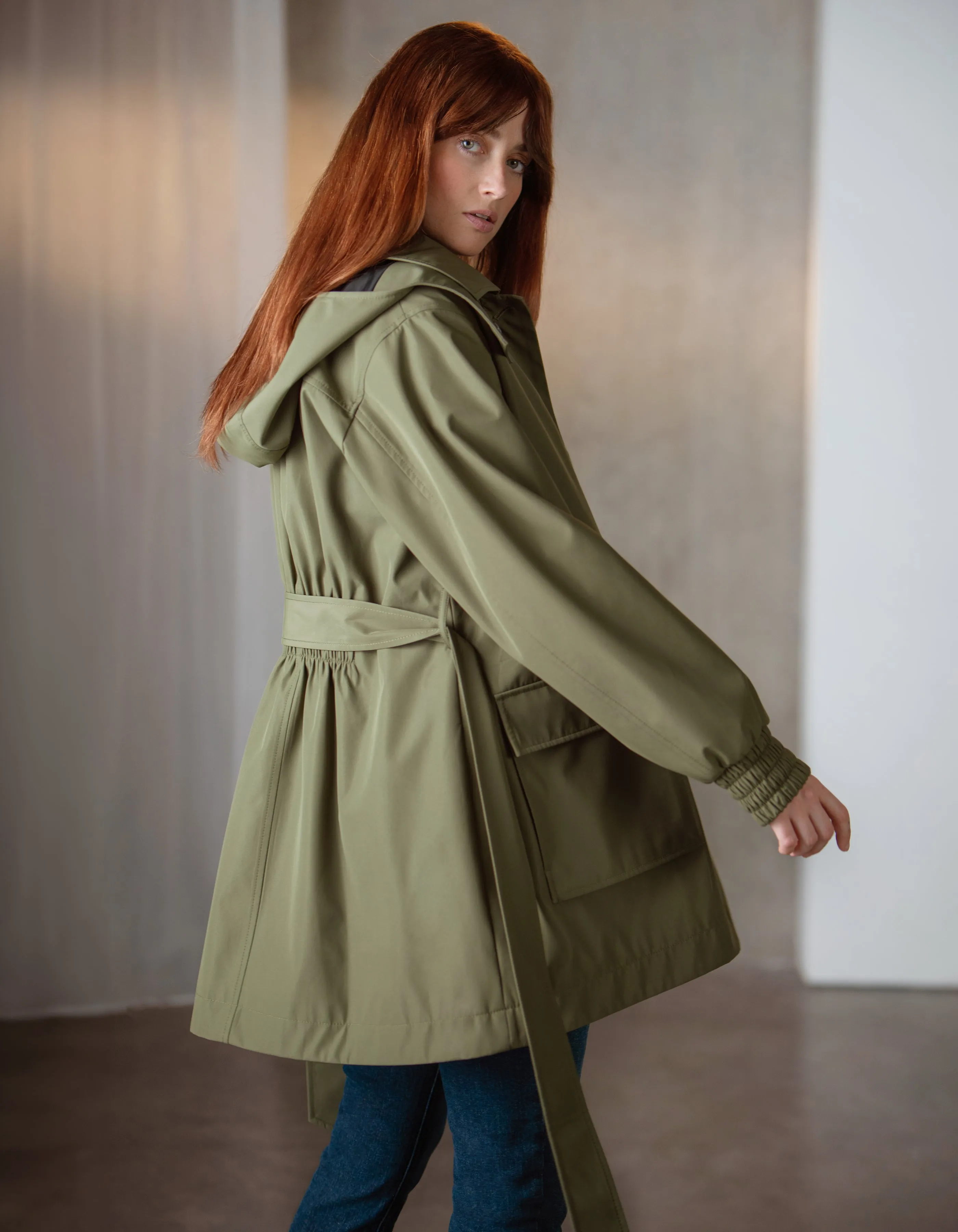 Belted Maternity Utility Jacket