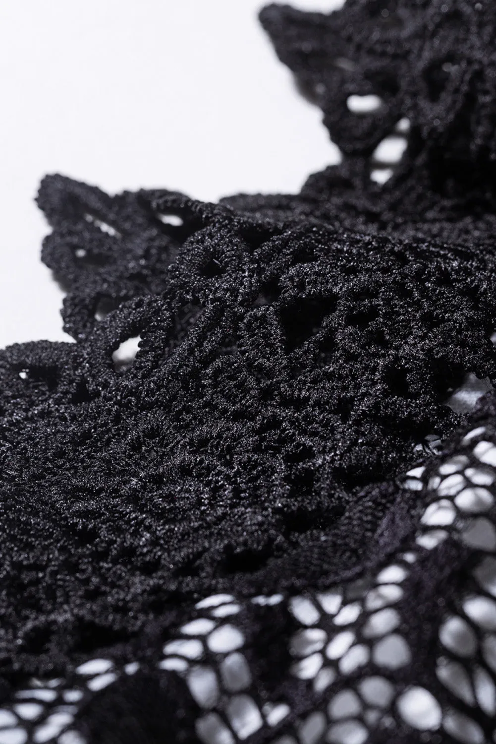 Black High Neck Lace Party Maxi Dress