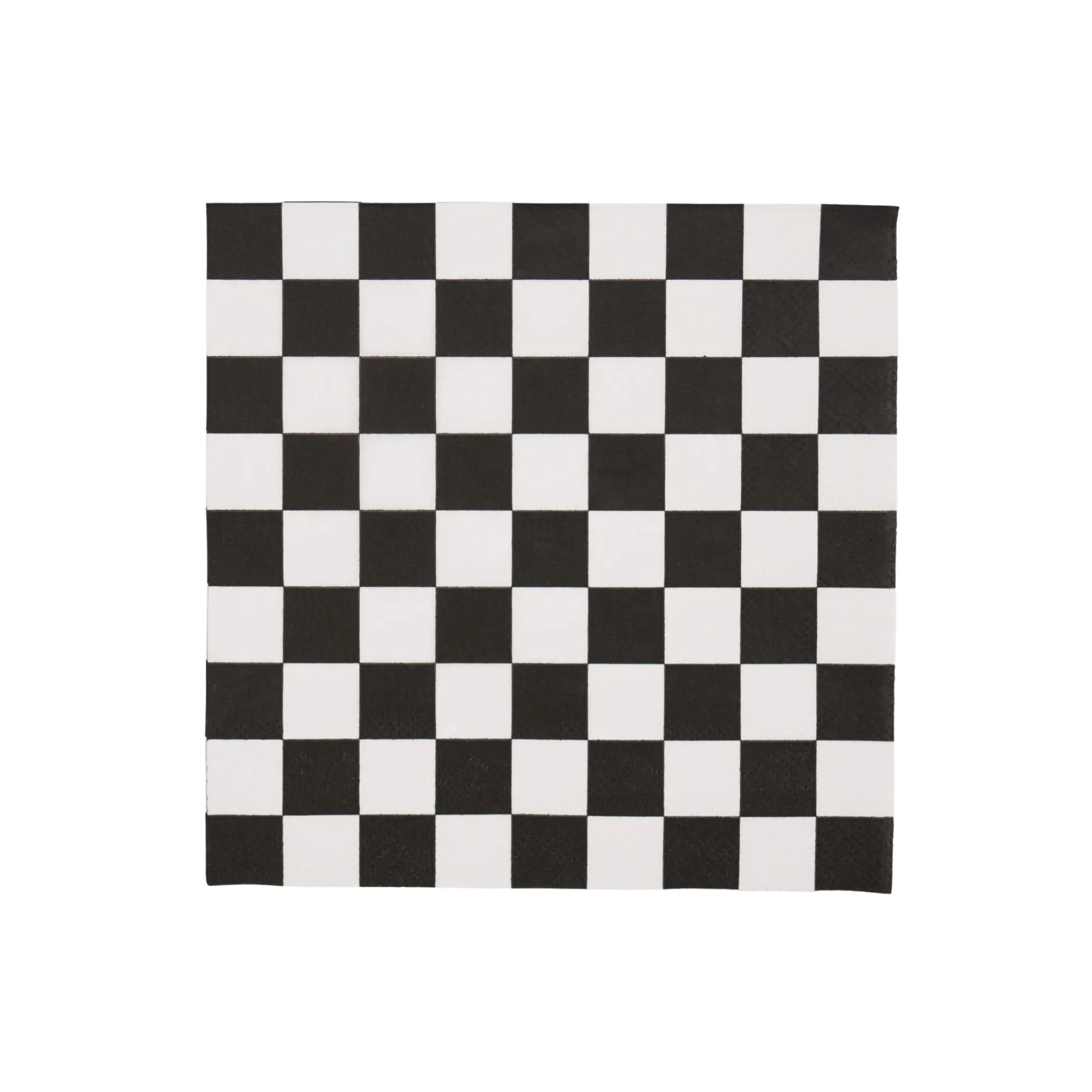 Bonjour Fête - BLACK AND WHITE SIGNATURE CHECKER LARGE NAPKINS
