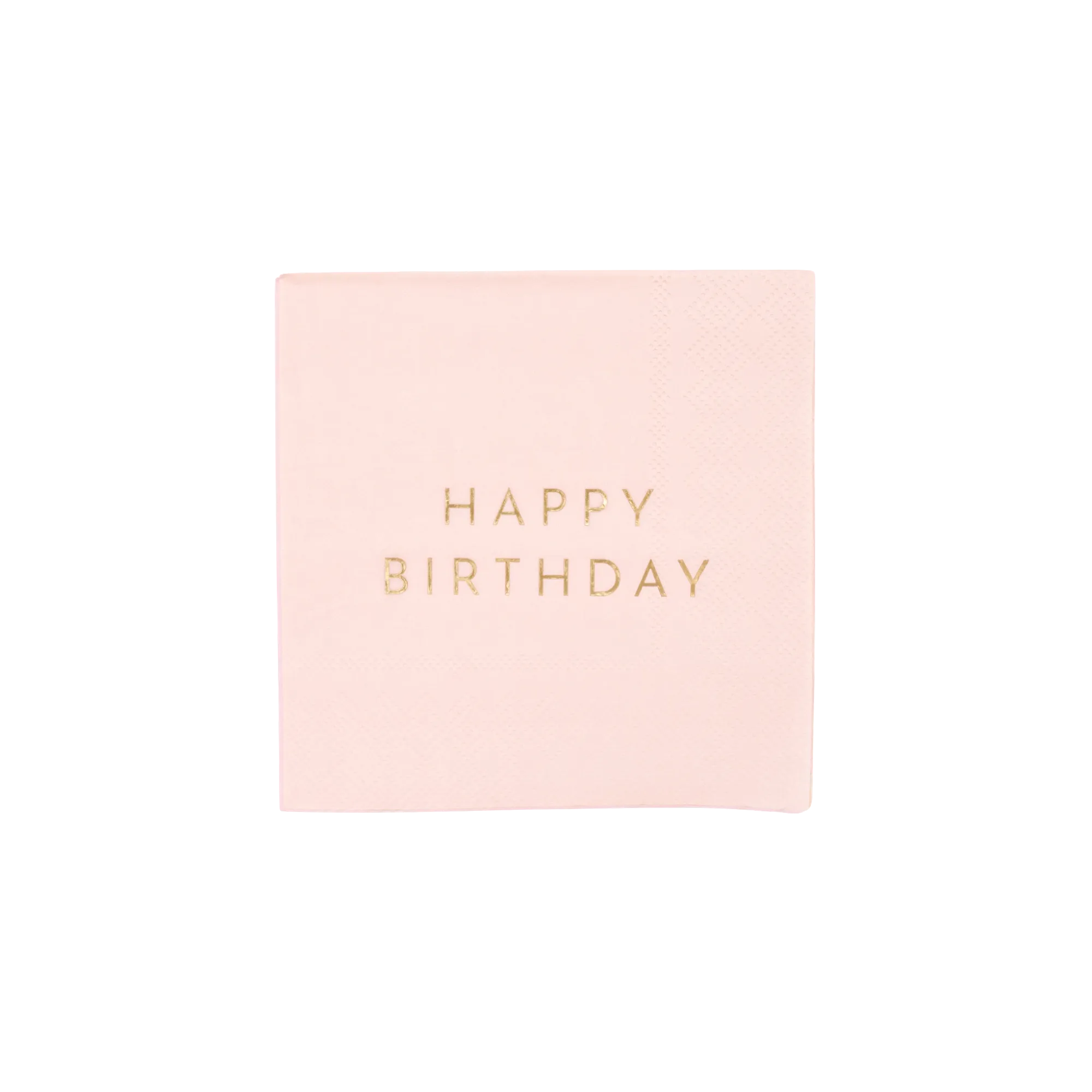 Bonjour Fête - PETAL PINK SIGNATURE HAPPY BIRTHDAY COCKTAIL NAPKINS