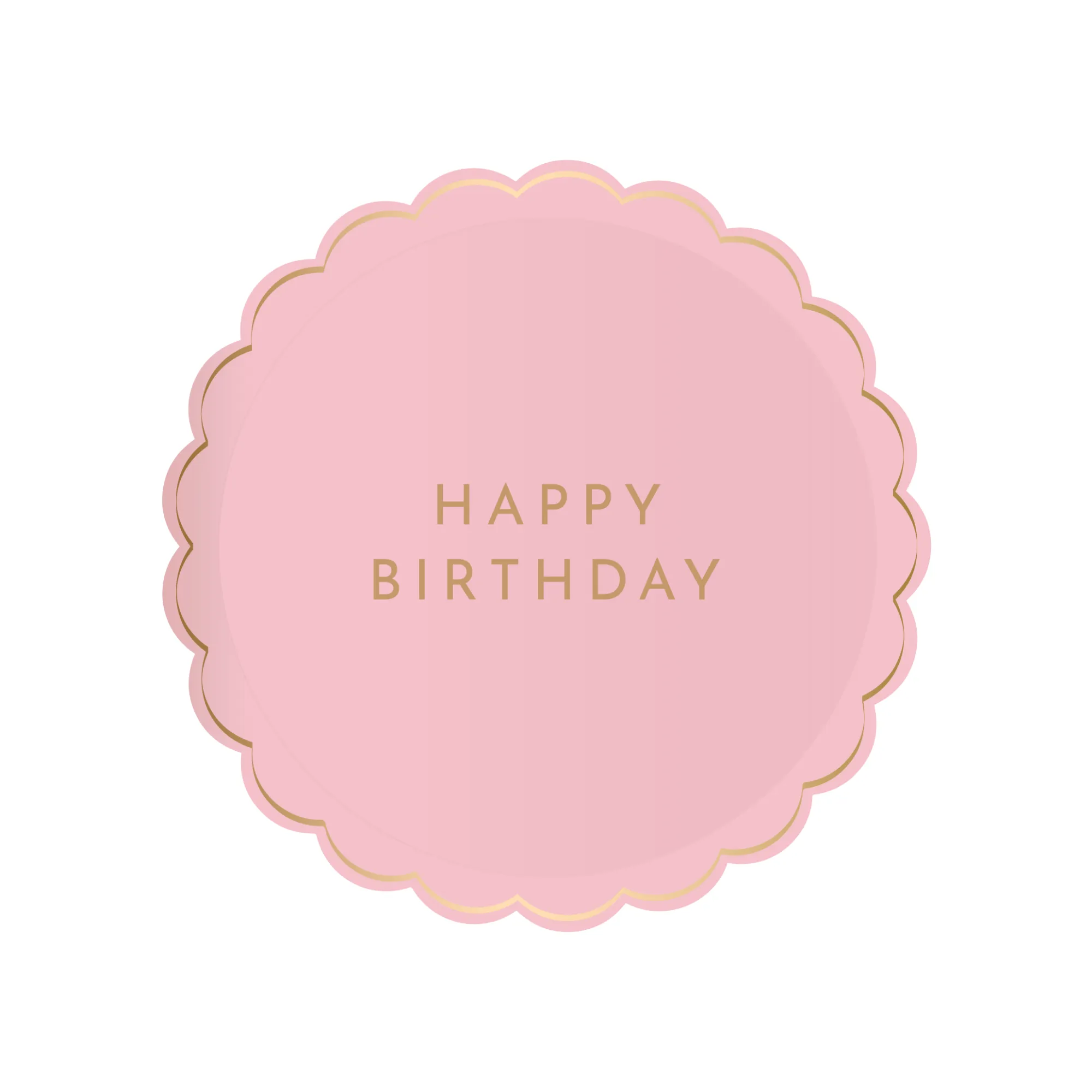Bonjour Fête - PETAL PINK SIGNATURE HAPPY BIRTHDAY SMALL PLATE