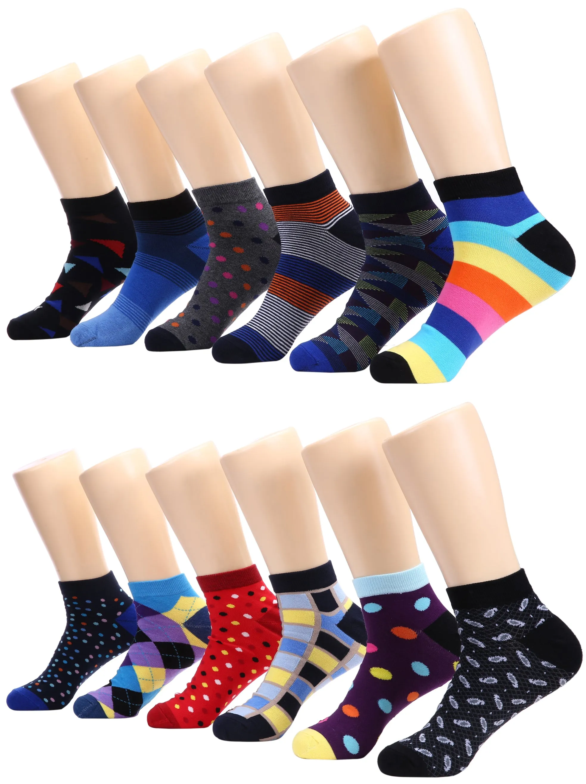 Bounce Dress Ankle Socks 12 Pack