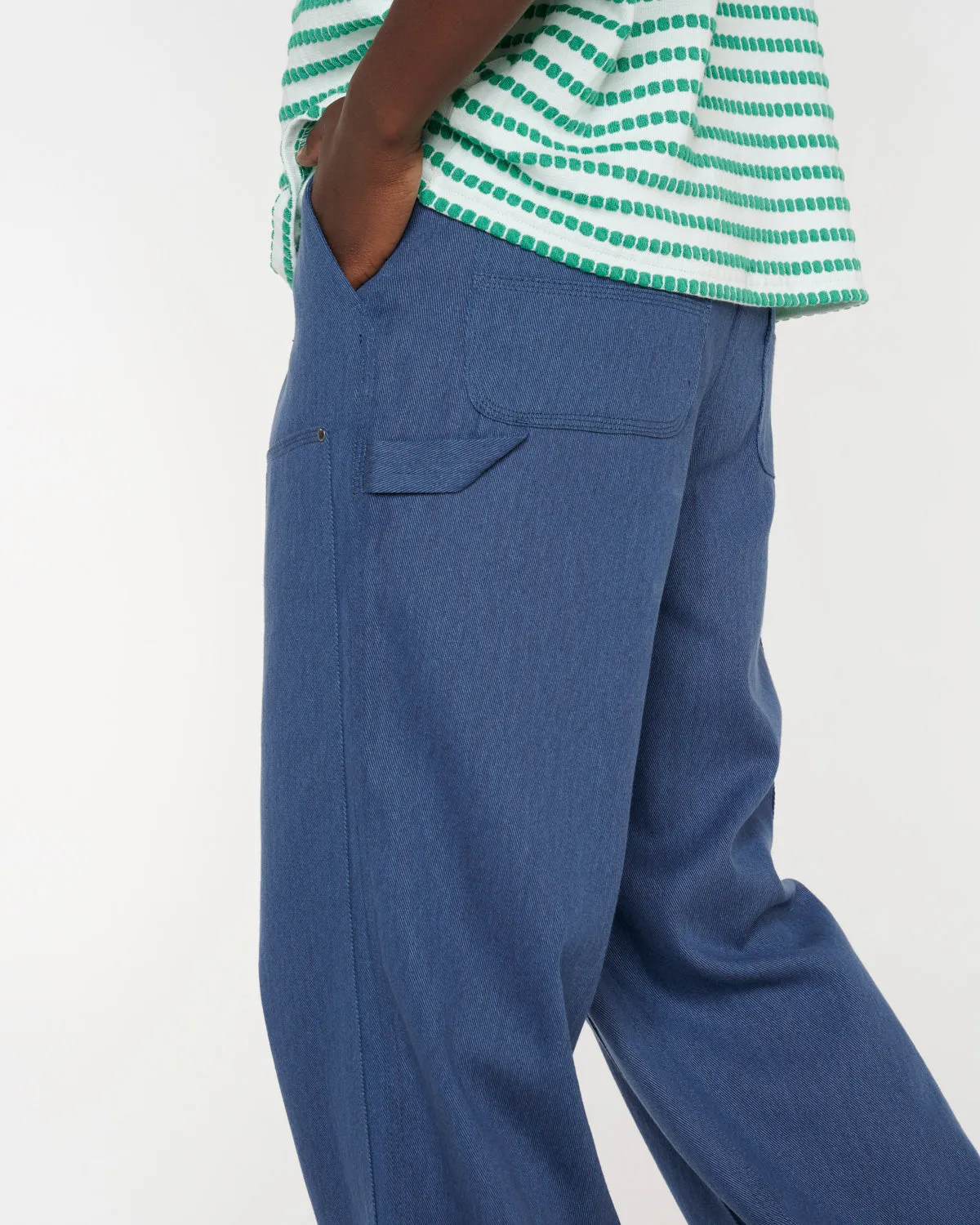 Bull Denim Double Knee Utility Pant - Navy