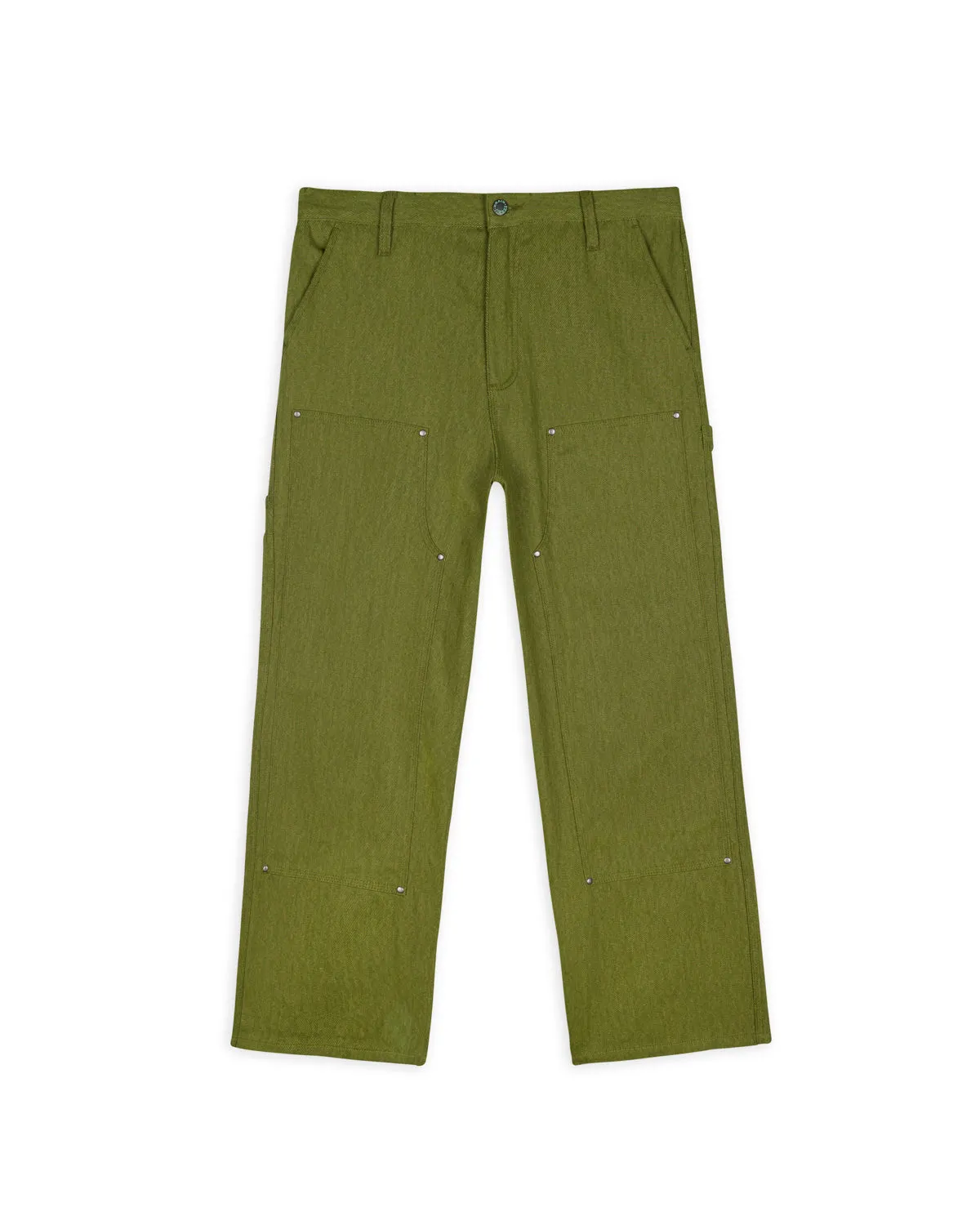 Bull Denim Double Knee Utility Pant - Olive