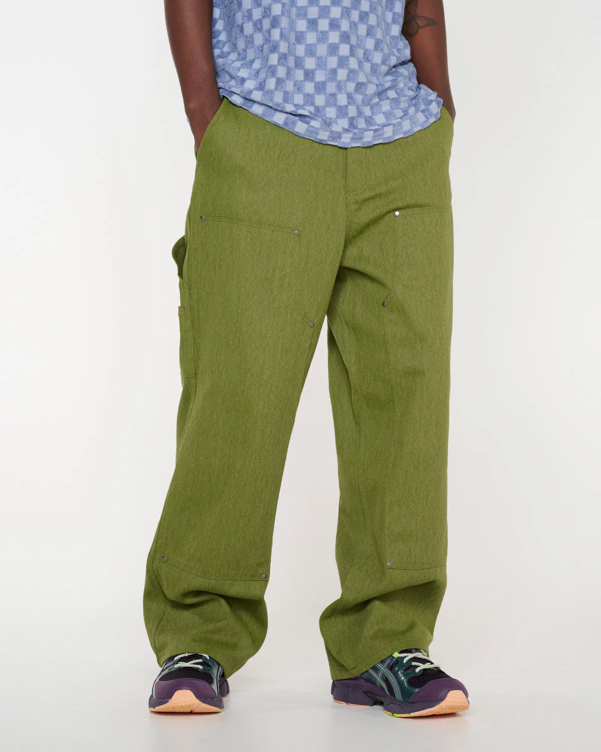 Bull Denim Double Knee Utility Pant - Olive