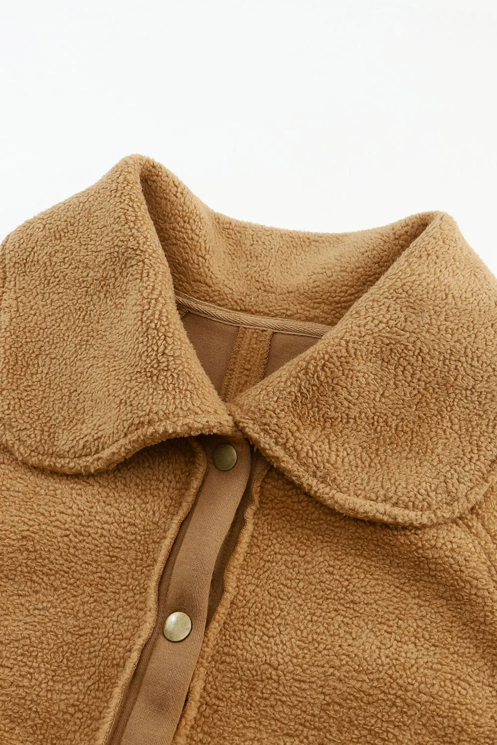 Button-Front Sherpa Jacket
