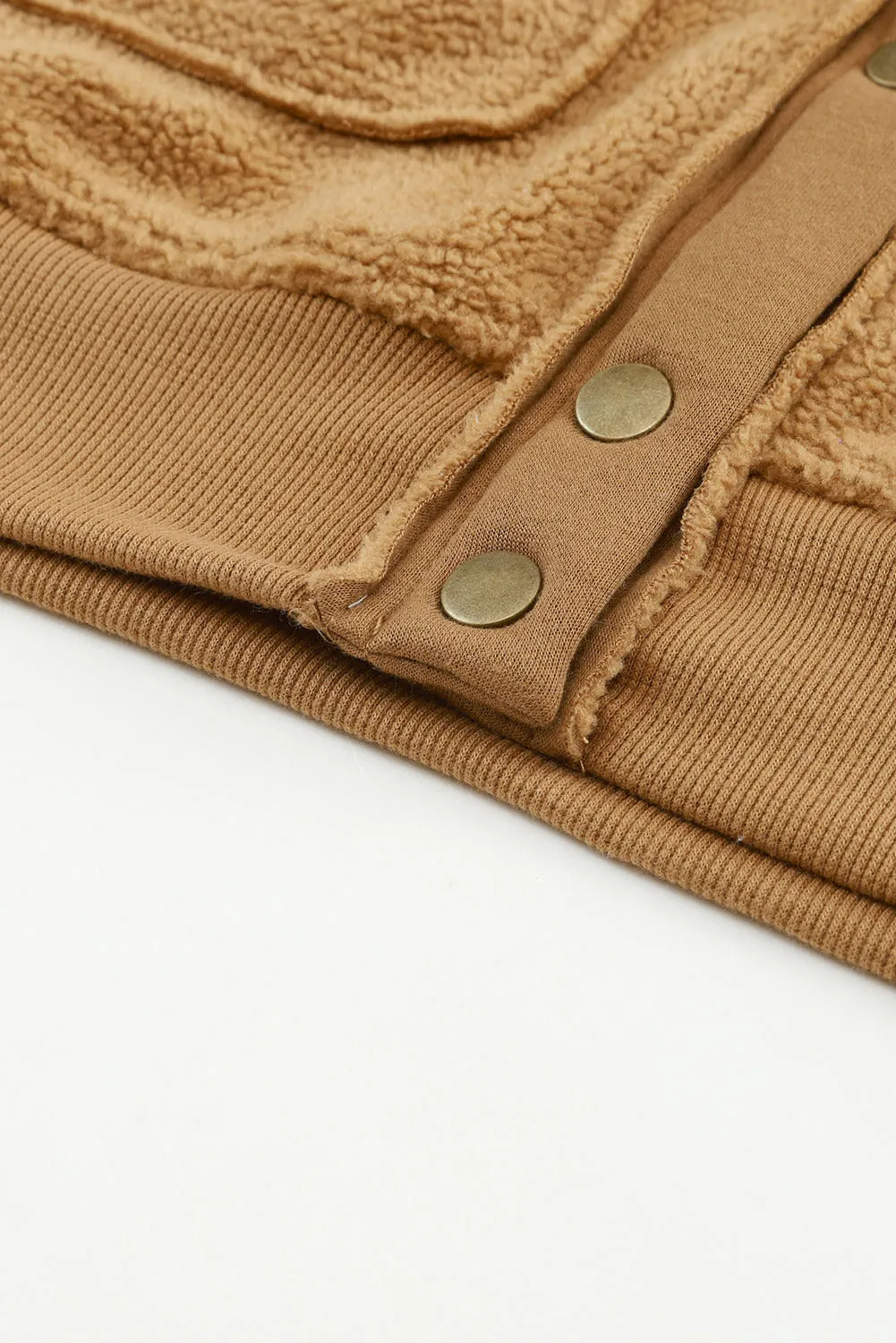 Button-Front Sherpa Jacket