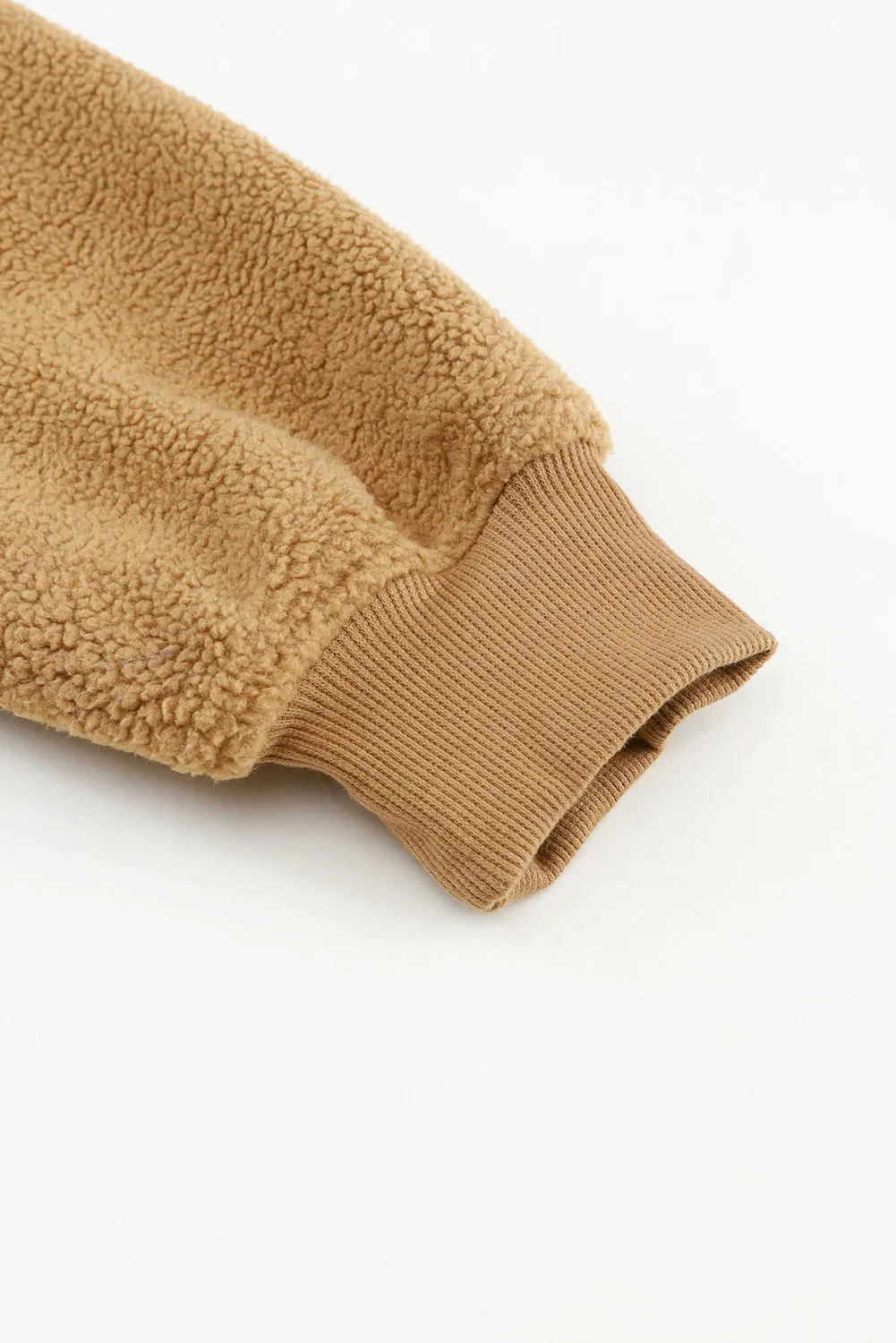 Button-Front Sherpa Jacket