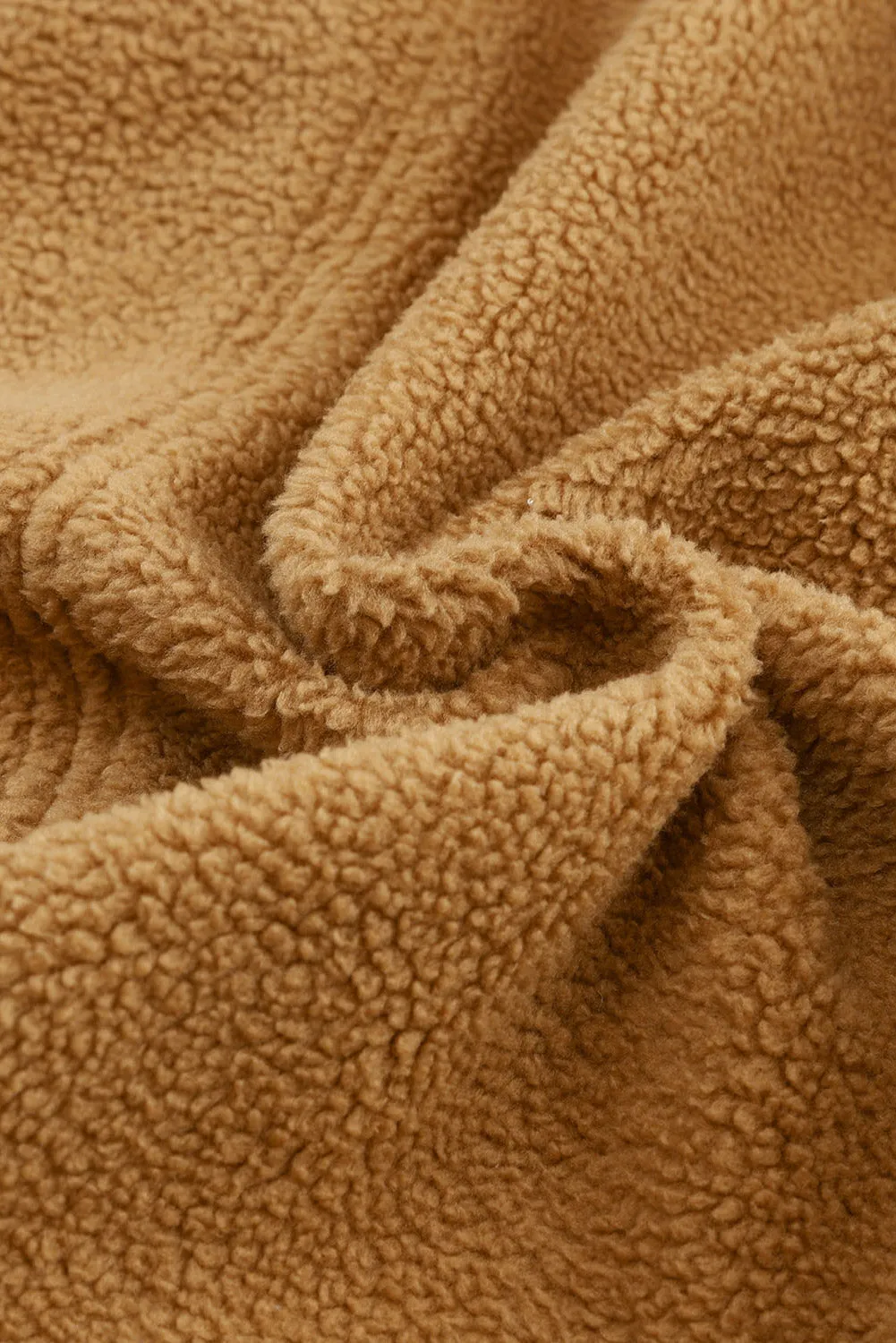 Button-Front Sherpa Jacket