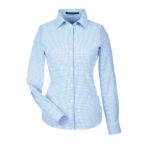 C1957W Ladies CrownLux Performance Micro Windowpane Shirt
