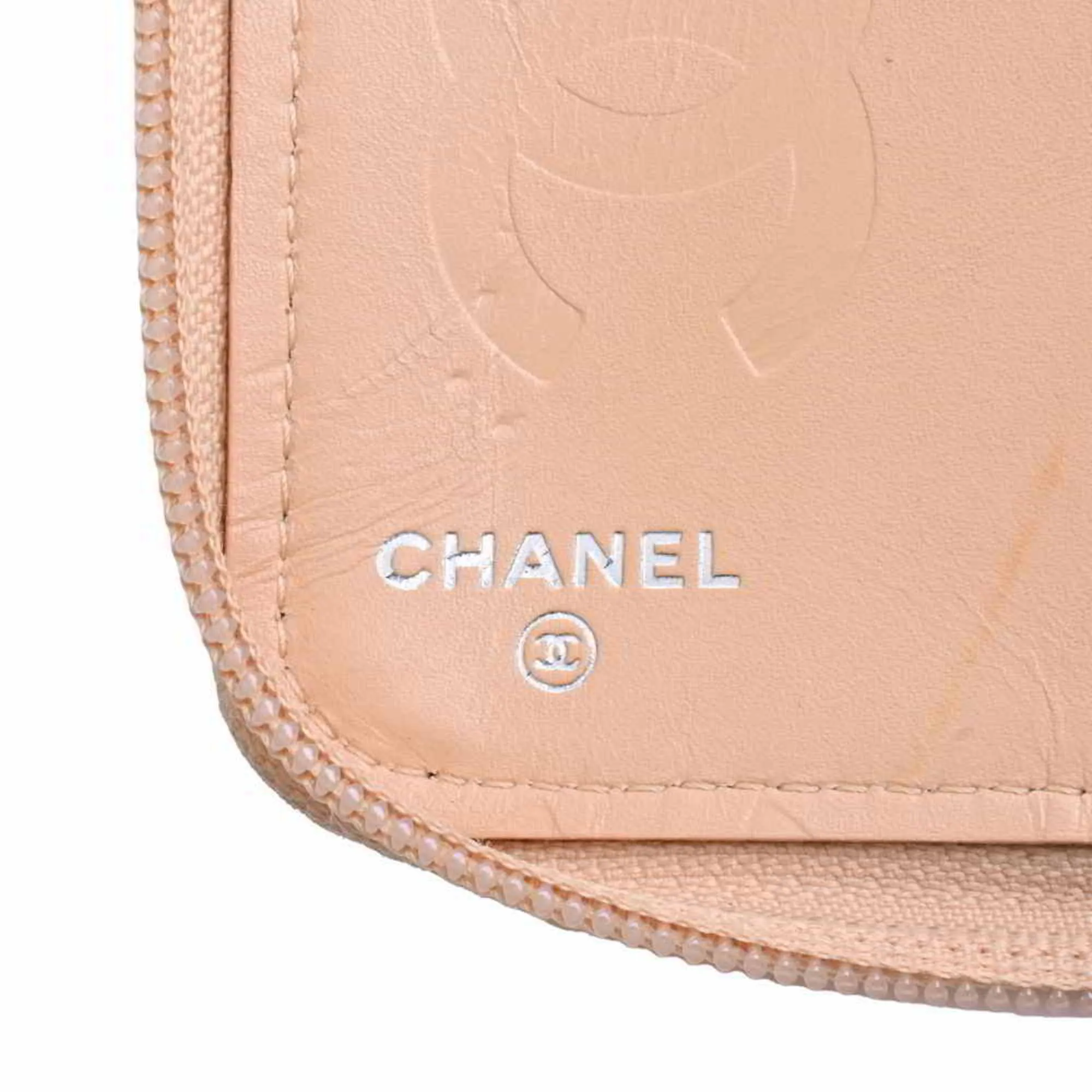 Chanel Beige Leather Cambon line wallet accessories
