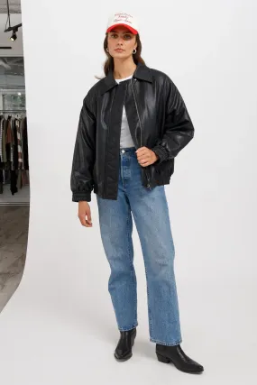 Christine Oversized Vegan Leather Bomber