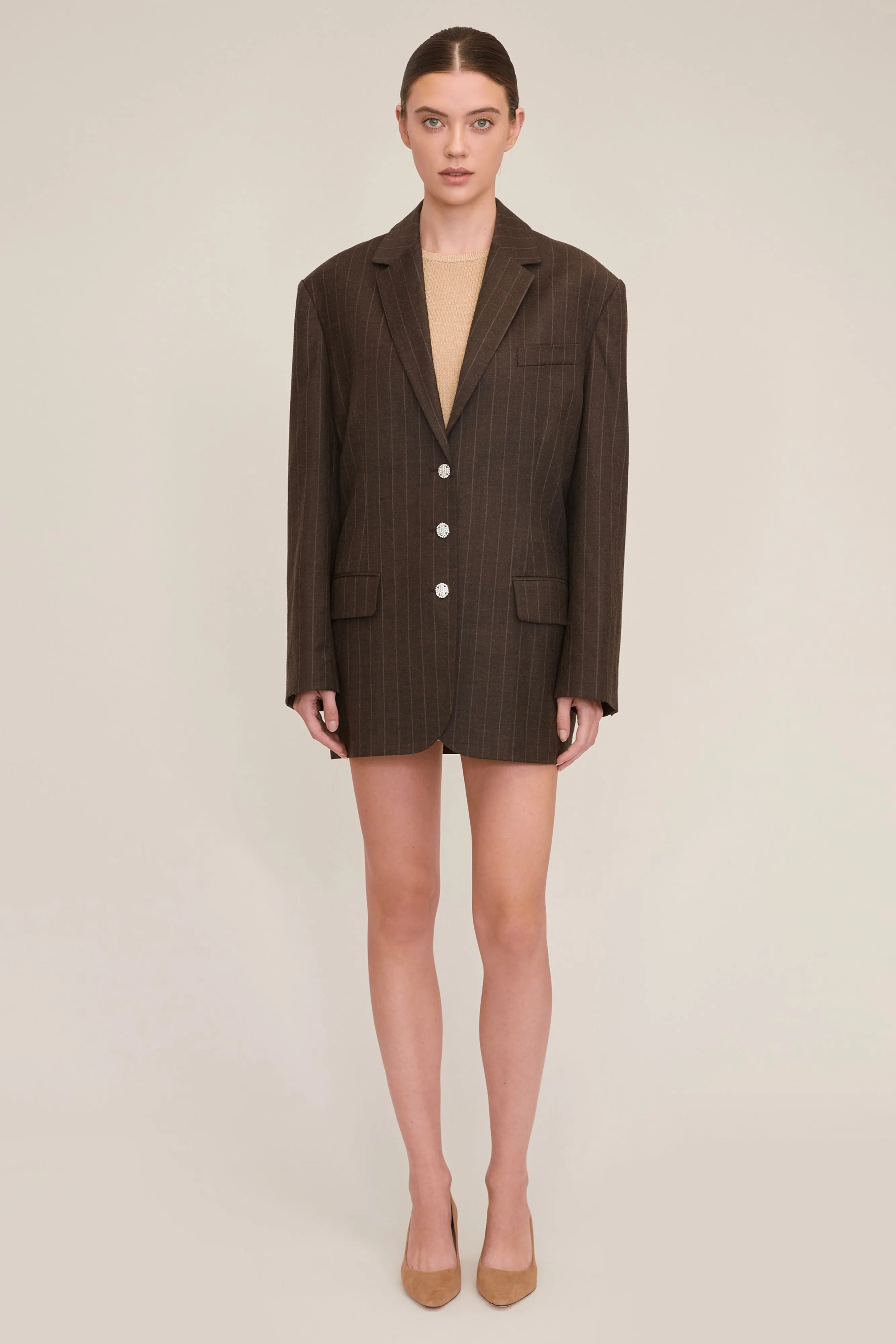 Cohen Pinstripe Boyfriend Blazer Dress