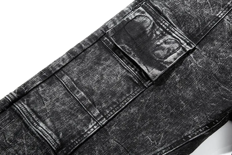 Comfort Stretch Denim Cargo Pants