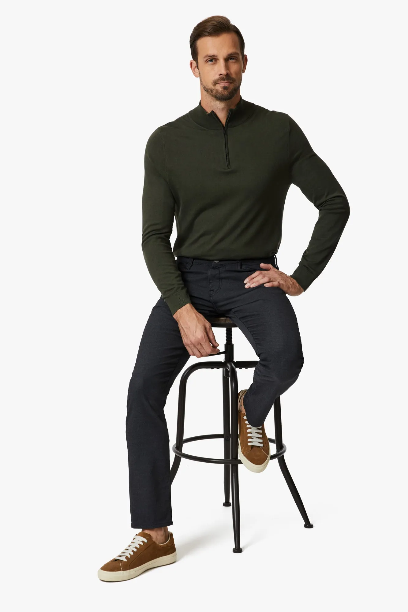 Cool Tapered Leg Pants In Black Coolmax