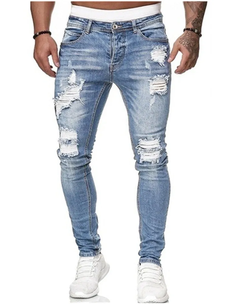 Destroyed Ripped Jeans