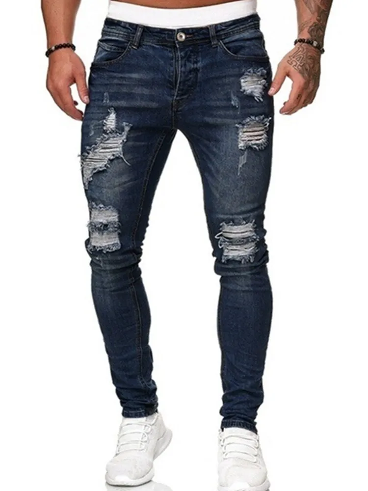 Destroyed Ripped Jeans