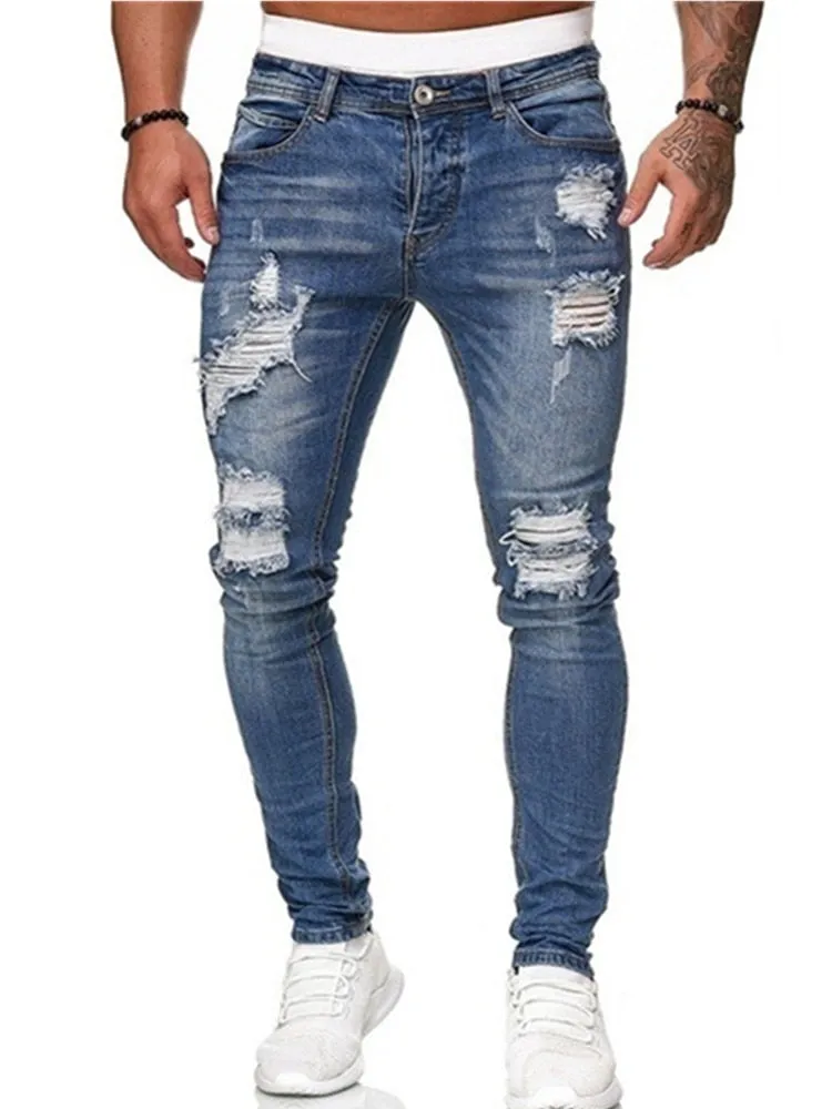 Destroyed Ripped Jeans