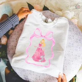 Elegent Pink Dress Princess Crewneck Sweatshirt