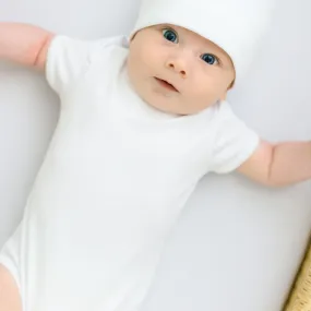 Essentials Short Sleeve Bodysuit with White Trim