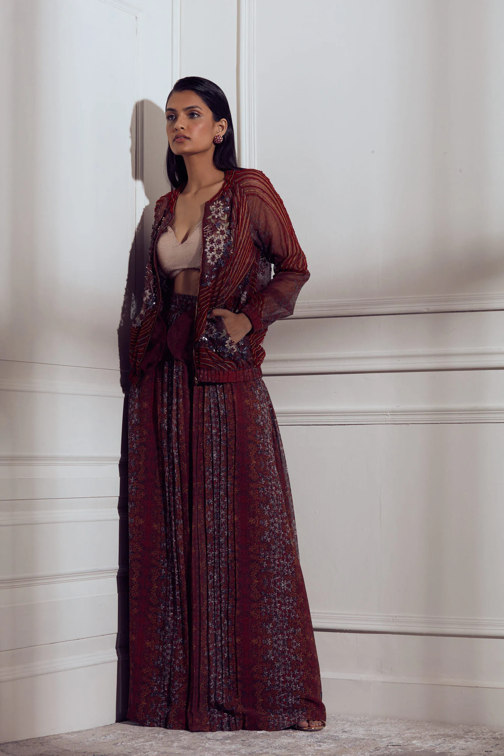 Euphorbia bomber jacket-trouser Set
