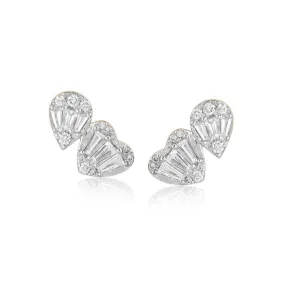Exquisite Baguette Diamond Stud Earrings