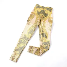 Fendi FF Logo Baroque Leggings Pants Multi 36