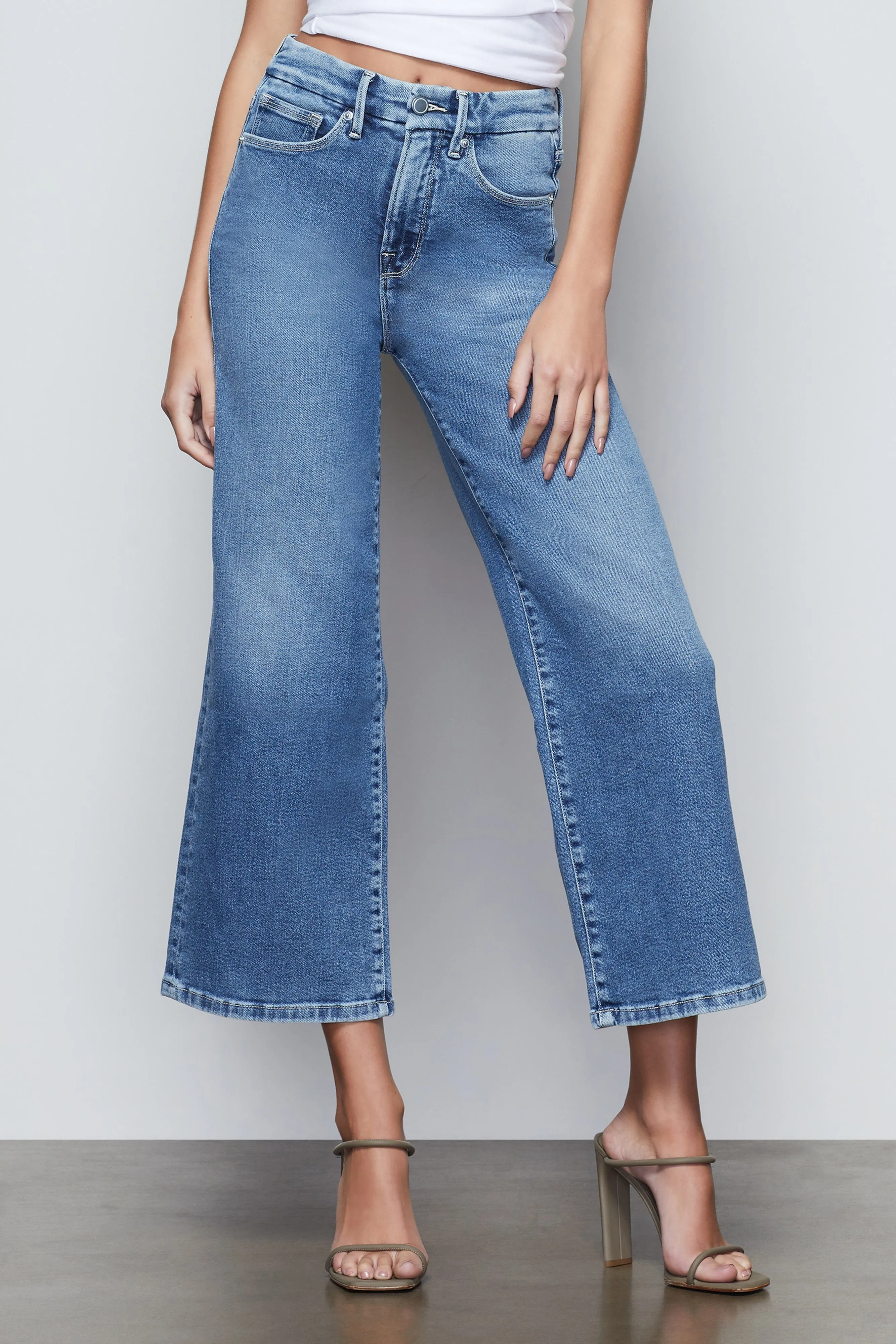 GOOD WAIST PALAZZO CROP | BLUE453