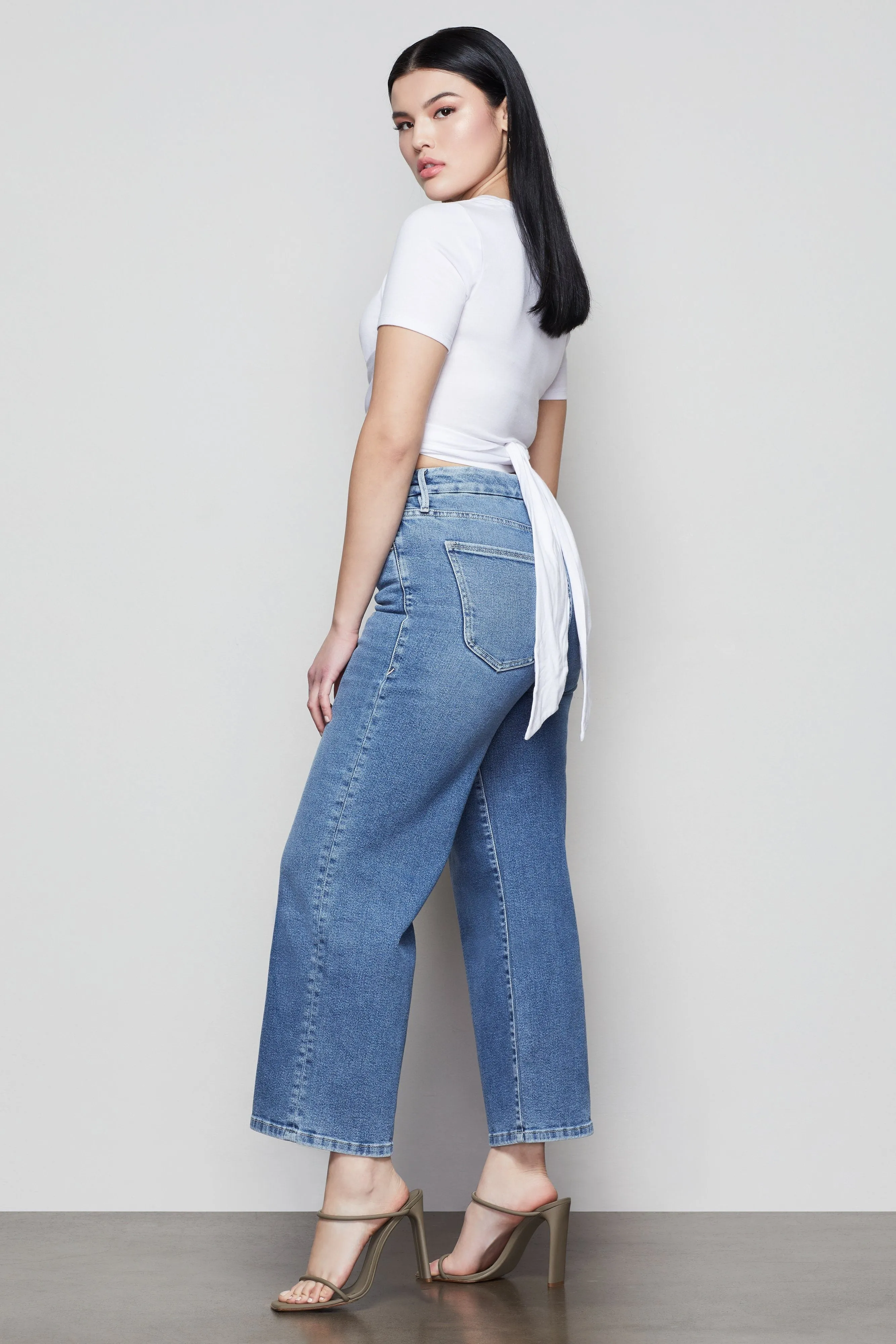 GOOD WAIST PALAZZO CROP | BLUE453