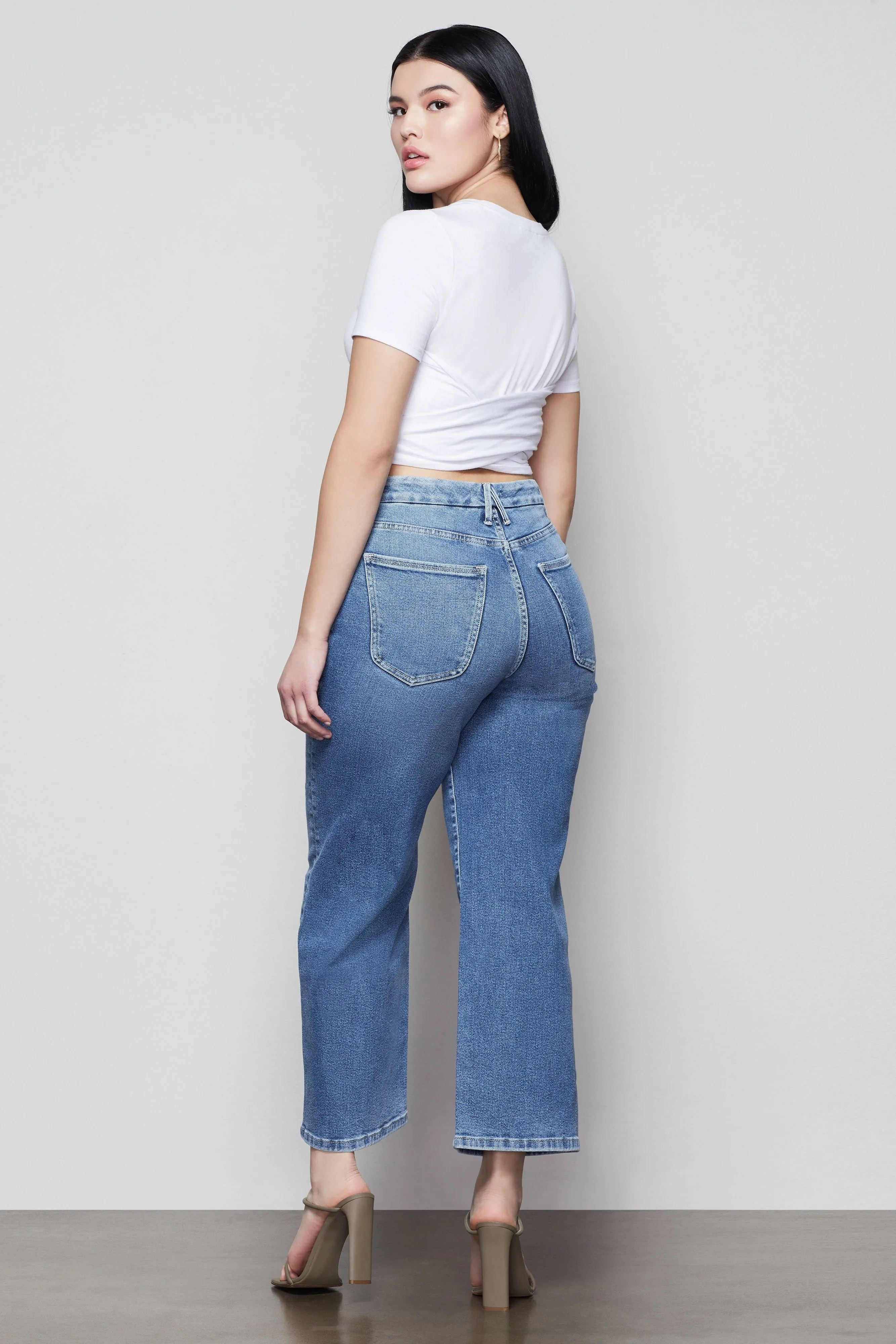 GOOD WAIST PALAZZO CROP | BLUE453