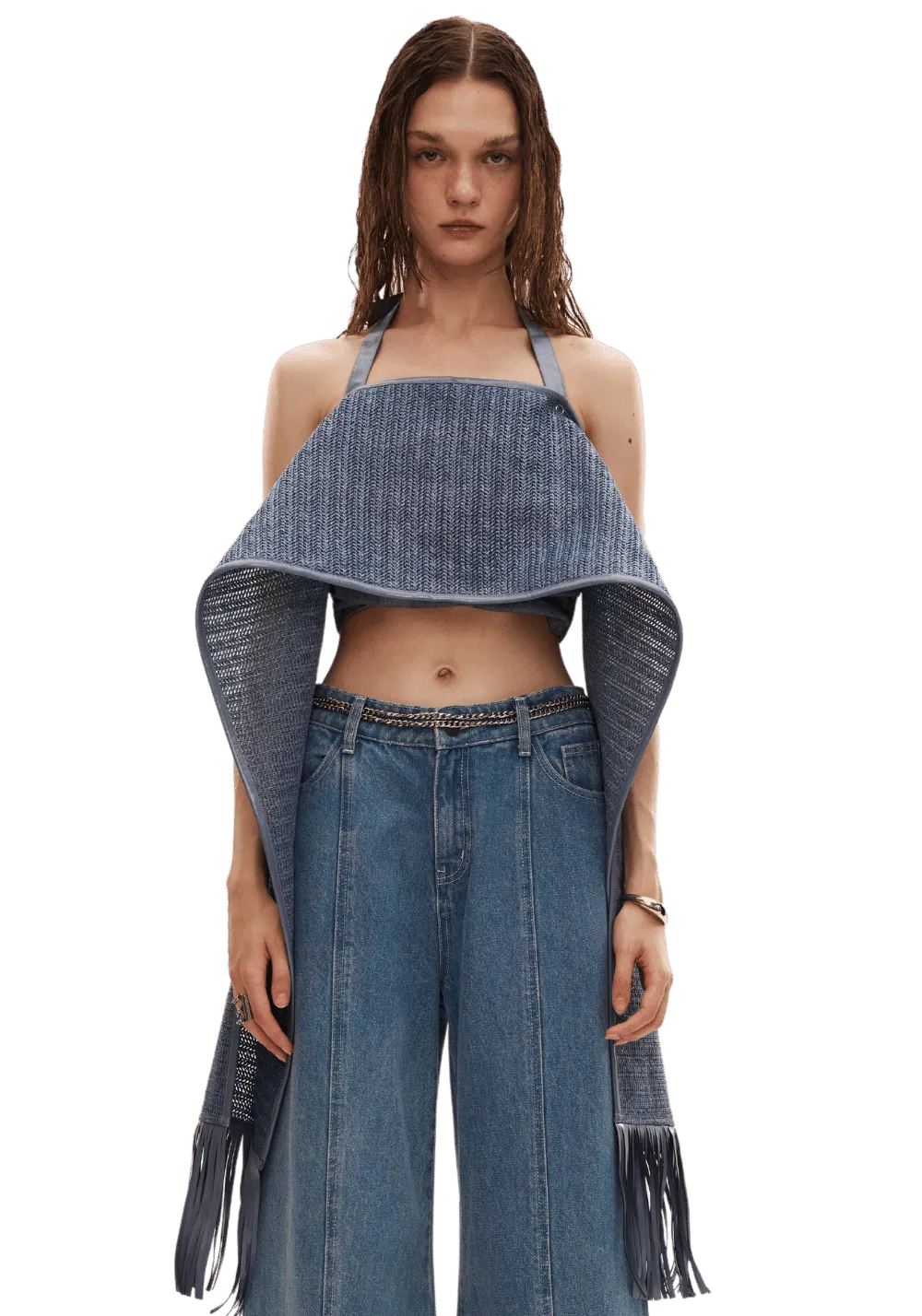 Halter Knitted Scarf Style Top