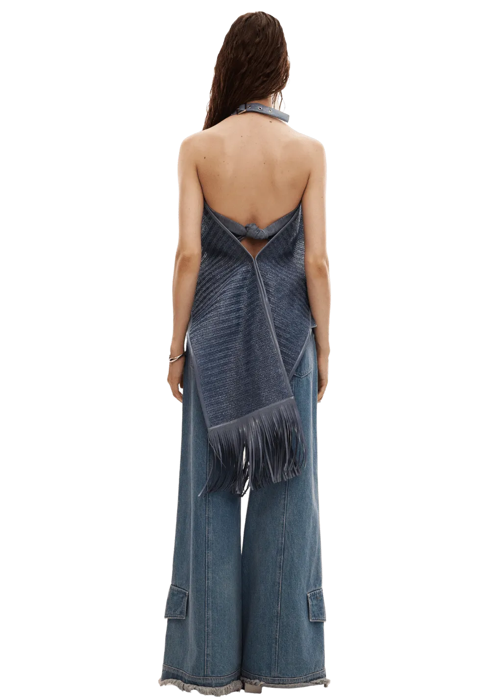 Halter Knitted Scarf Style Top