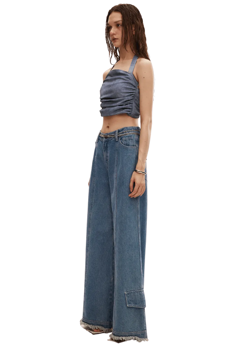 Halter Knitted Scarf Style Top