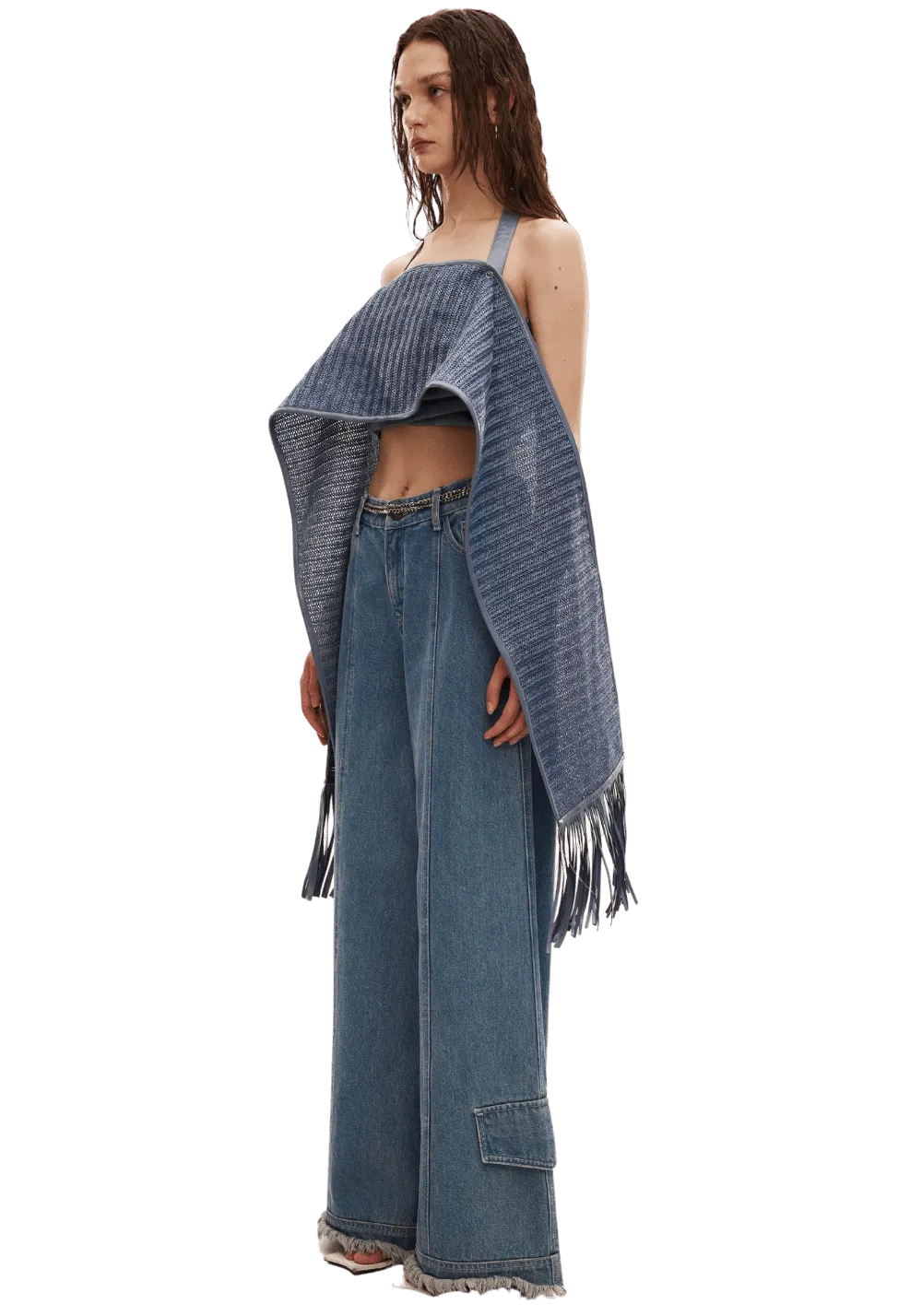 Halter Knitted Scarf Style Top