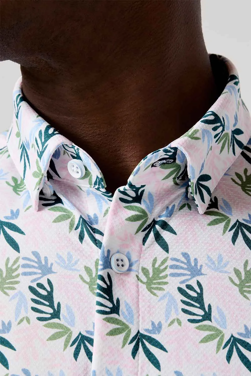 HALYARD SS White Floral Collage