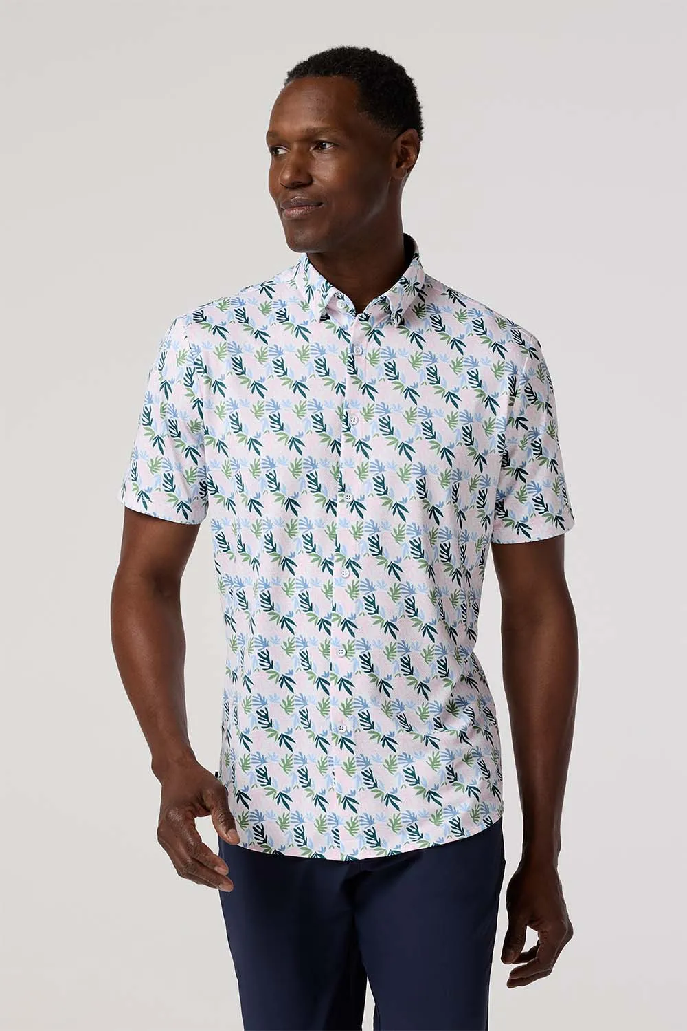 HALYARD SS White Floral Collage