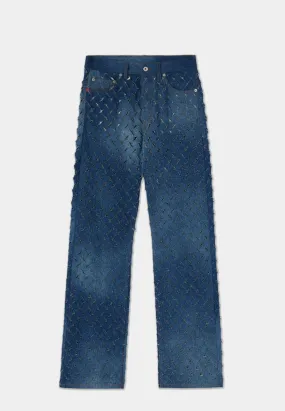 Heron Preston Regular 5 Pockets Razor Cut Vintage Denim Blue No Color