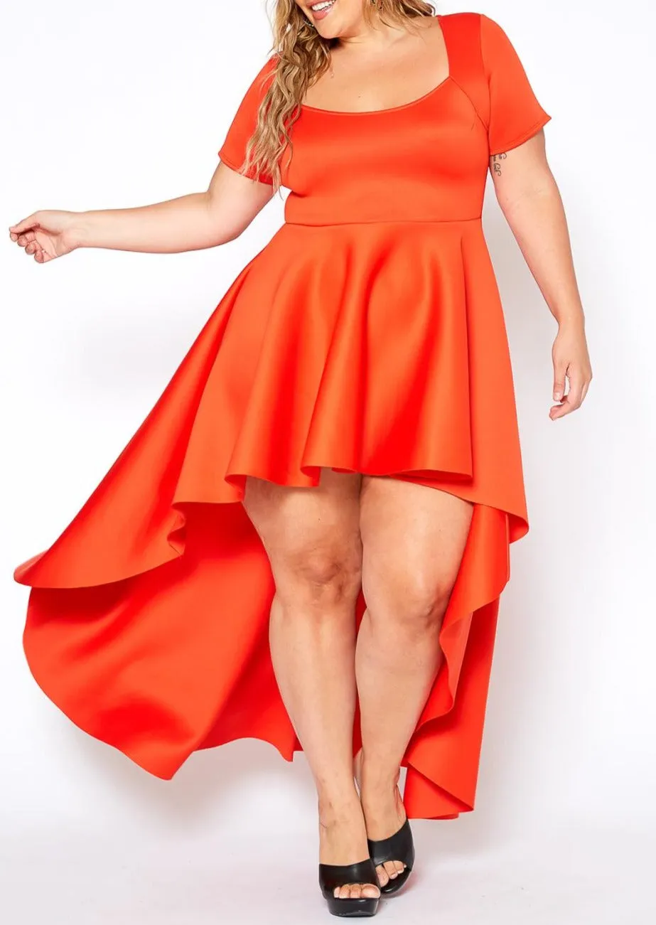Hi Curvy Plus Size Women Flattering High Low Maxi Dress